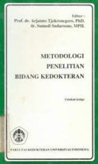 Image of Metodologi Penelitian Bidang Kedokteran